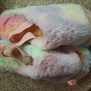 Colorful Fuzzy Platform Shoes/Slippers (?)